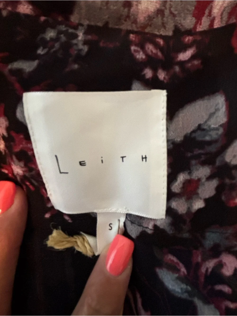 Leith Black Floral Satin Wrap Robe with Plum Accents